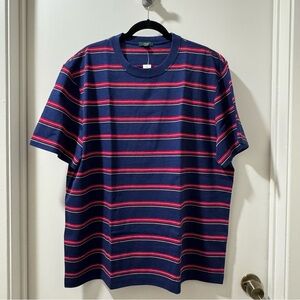 Relaxed premium-weight cotton T-shirt in stripe